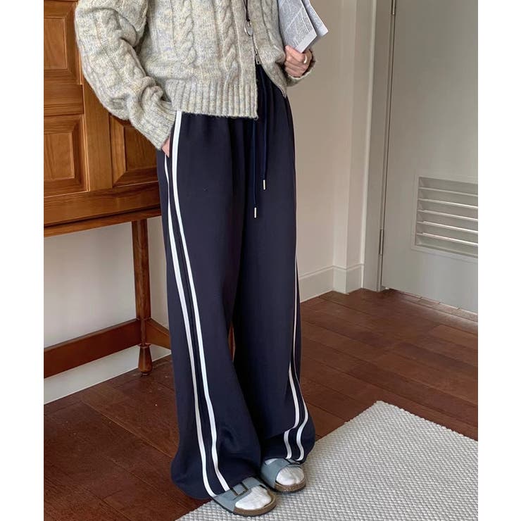 裏起毛 トラックパンツ ラインパンツ | COCOMOMO | 詳細画像10 