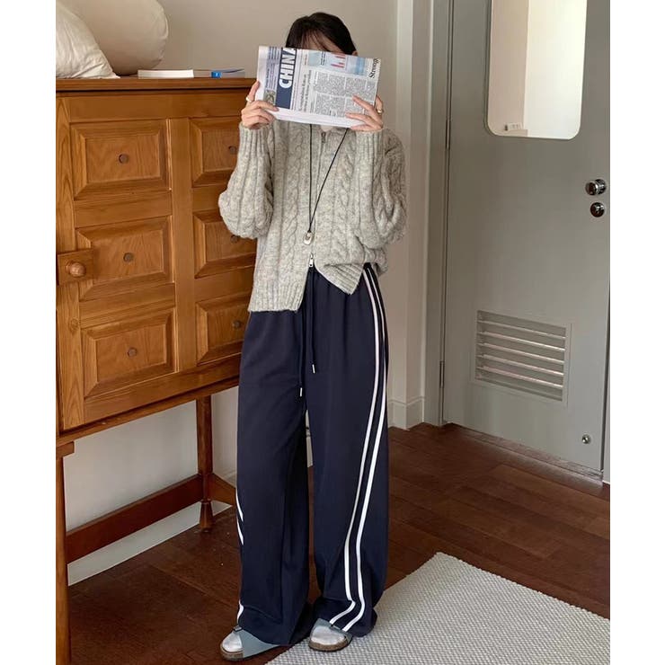 裏起毛 トラックパンツ ラインパンツ | COCOMOMO | 詳細画像11 