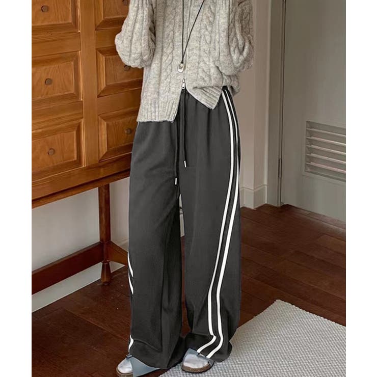 裏起毛 トラックパンツ ラインパンツ | COCOMOMO | 詳細画像19 