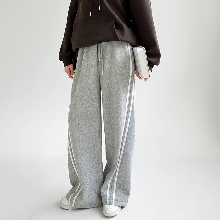 裏起毛 トラックパンツ ラインパンツ | COCOMOMO | 詳細画像13 