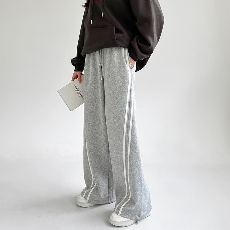 裏起毛 トラックパンツ ラインパンツ | COCOMOMO | 詳細画像15 