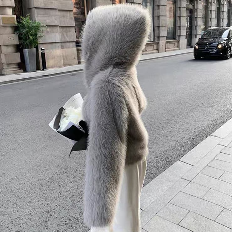 SHAGGIE グレー ファーコート フリーサイズ ファーコート(グレー) | レディースファッション通販のグレイル