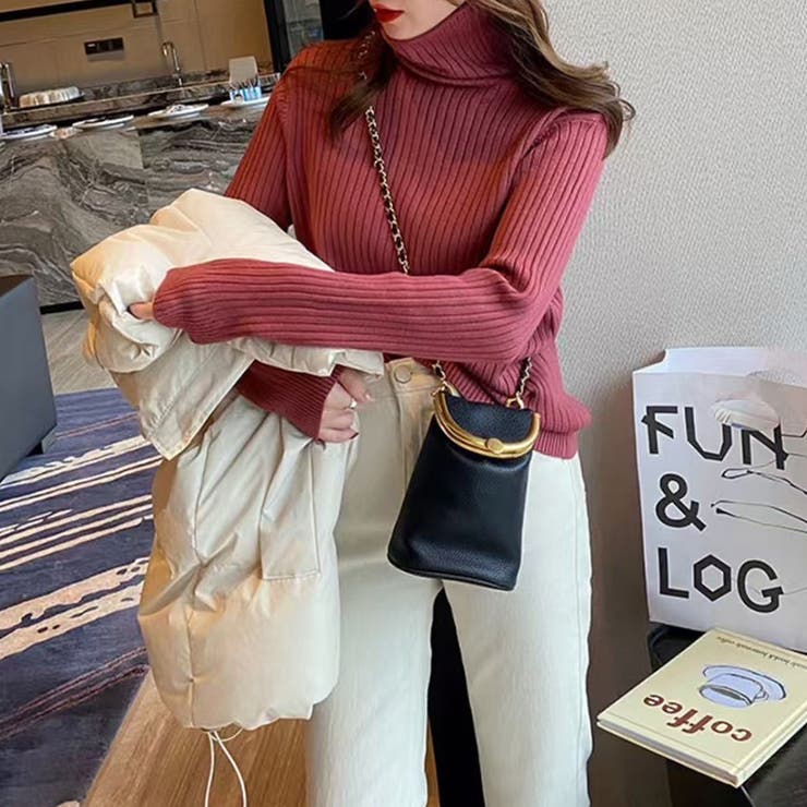 やわらかリブタートルネック タートルネック リブニット | COCOMOMO | 詳細画像20 