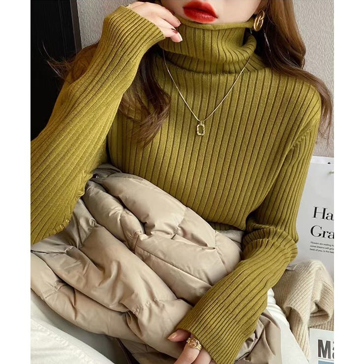 やわらかリブタートルネック タートルネック リブニット | COCOMOMO | 詳細画像15 