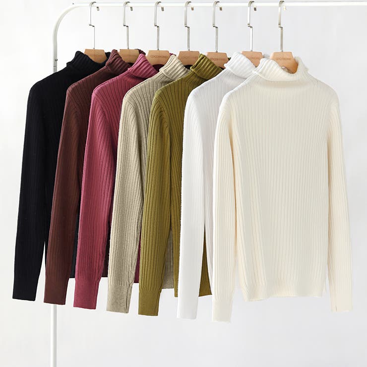 やわらかリブタートルネック タートルネック リブニット | COCOMOMO | 詳細画像23 