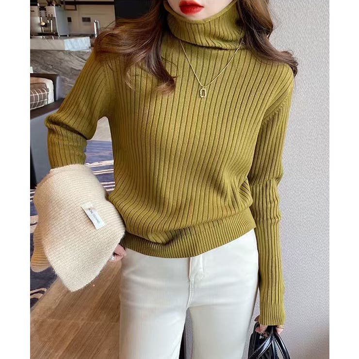 やわらかリブタートルネック タートルネック リブニット | COCOMOMO | 詳細画像16 