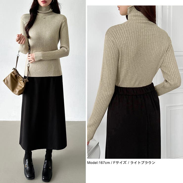 やわらかリブタートルネック タートルネック リブニット | COCOMOMO | 詳細画像11 