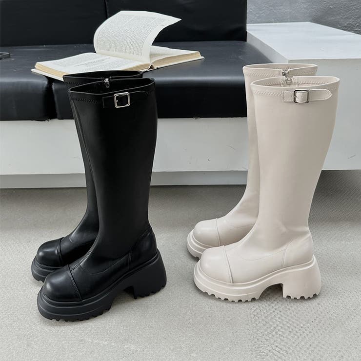 ロングブーツ 厚底 ジョッキーブーツ[品番：COCW0006204]｜COCOMOMO