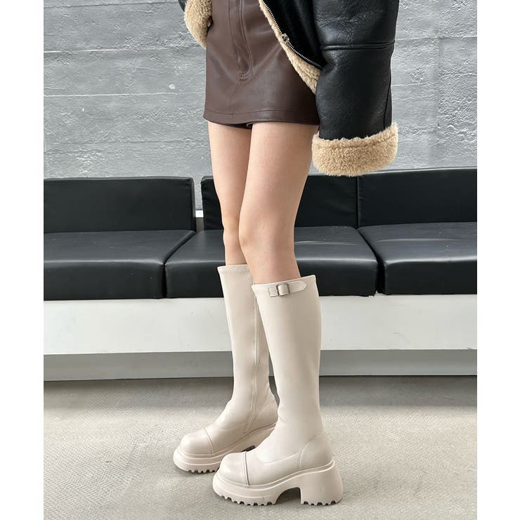 ロングブーツ 厚底 ジョッキーブーツ | COCOMOMO | 詳細画像6 