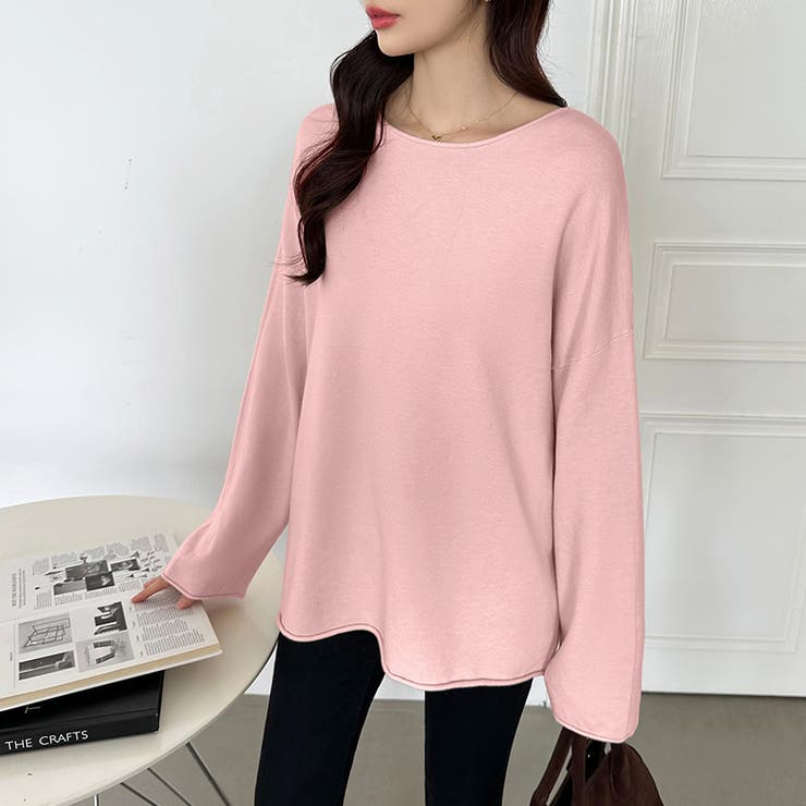 もっちり柔らかルーズニット ボートネックニット オフィスカジュアル | COCOMOMO | 詳細画像33 