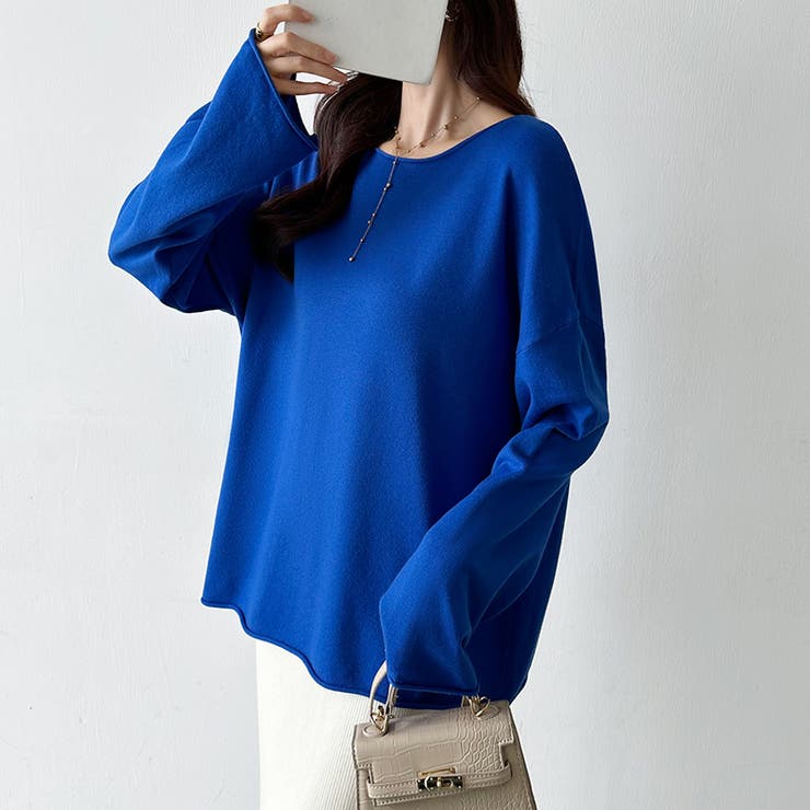 もっちり柔らかルーズニット ボートネックニット オフィスカジュアル | COCOMOMO | 詳細画像5 