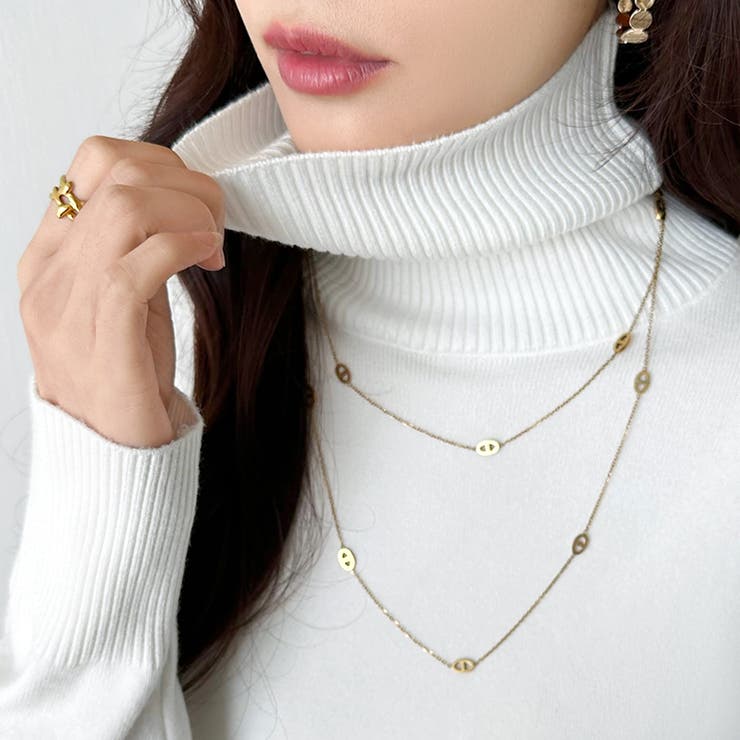 タートルネック もっちりやわらかヤク風ニット サイドスリットニット | COCOMOMO | 詳細画像17 