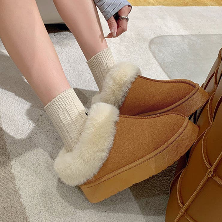 ムートンブーツ 厚底 ショートブーツ | COCOMOMO | 詳細画像5 