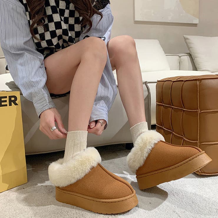 ムートンブーツ 厚底 ショートブーツ | COCOMOMO | 詳細画像6 