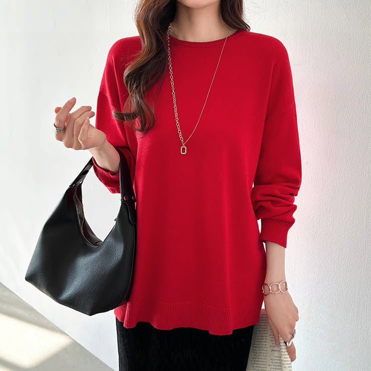 ニット きれいめロングニット ヤク風ハイゲージニット | COCOMOMO | 詳細画像3 