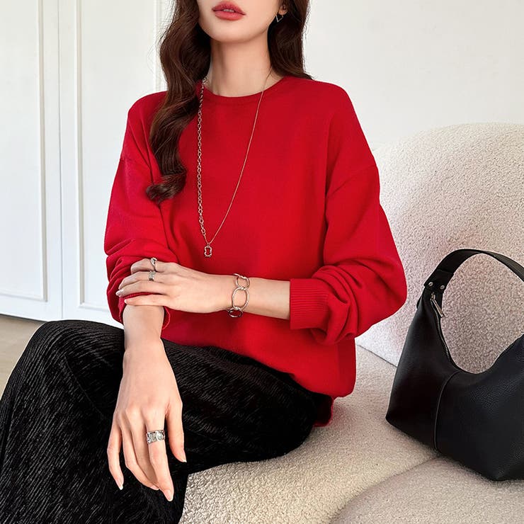 ニット きれいめロングニット ヤク風ハイゲージニット | COCOMOMO | 詳細画像6 