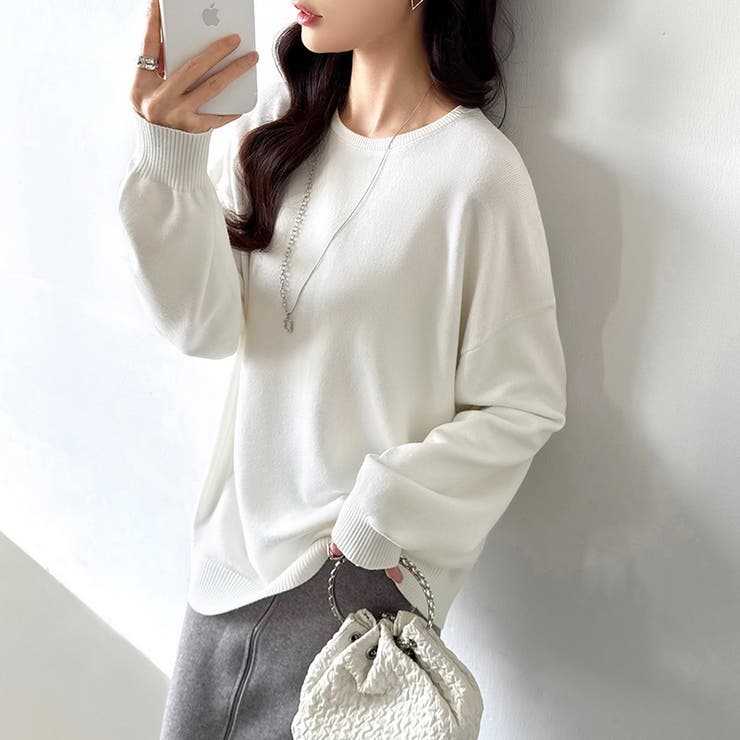 ニット きれいめロングニット ヤク風ハイゲージニット | COCOMOMO | 詳細画像8 