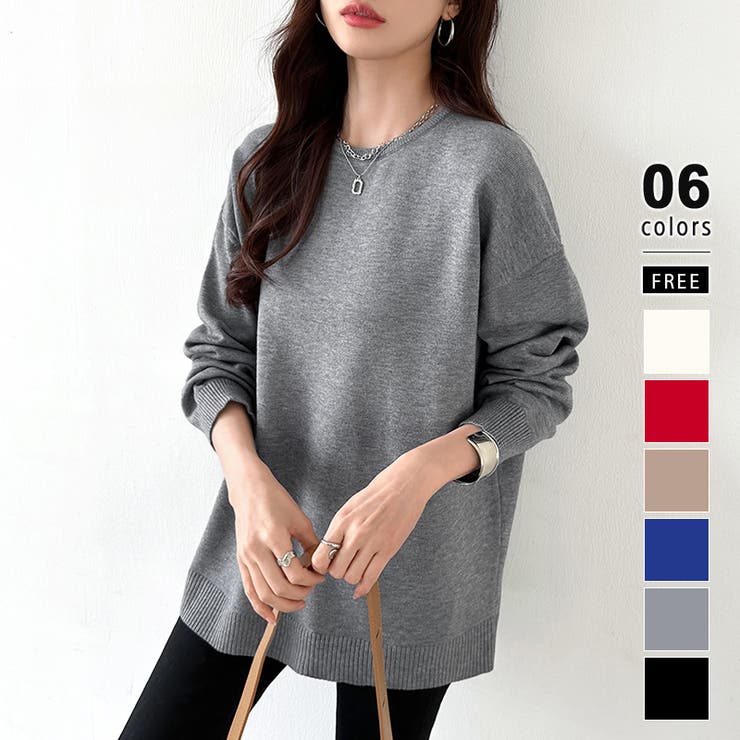 グレー | ニット きれいめロングニット ヤク風ハイゲージニット | COCOMOMO