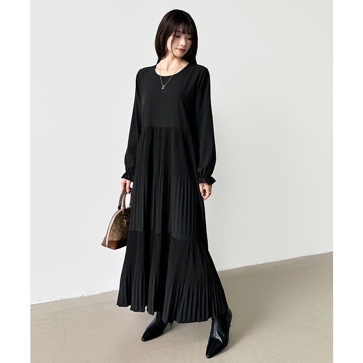 ベスト付きワンピース プリーツワンピース ロングワンピース | COCOMOMO | 詳細画像70 