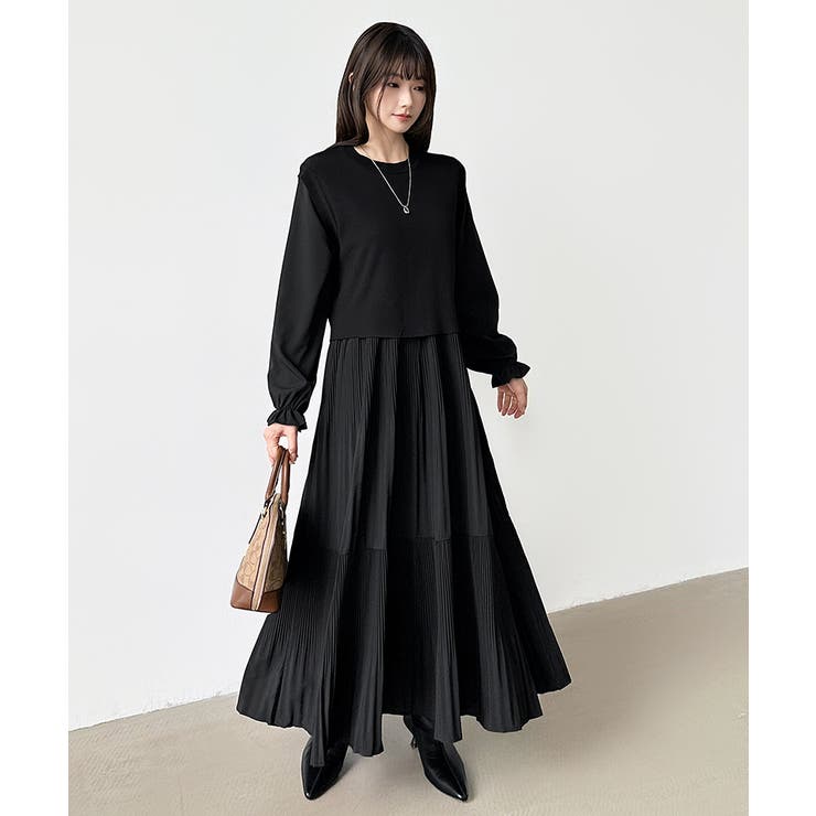 ベスト付きワンピース プリーツワンピース ロングワンピース | COCOMOMO | 詳細画像71 