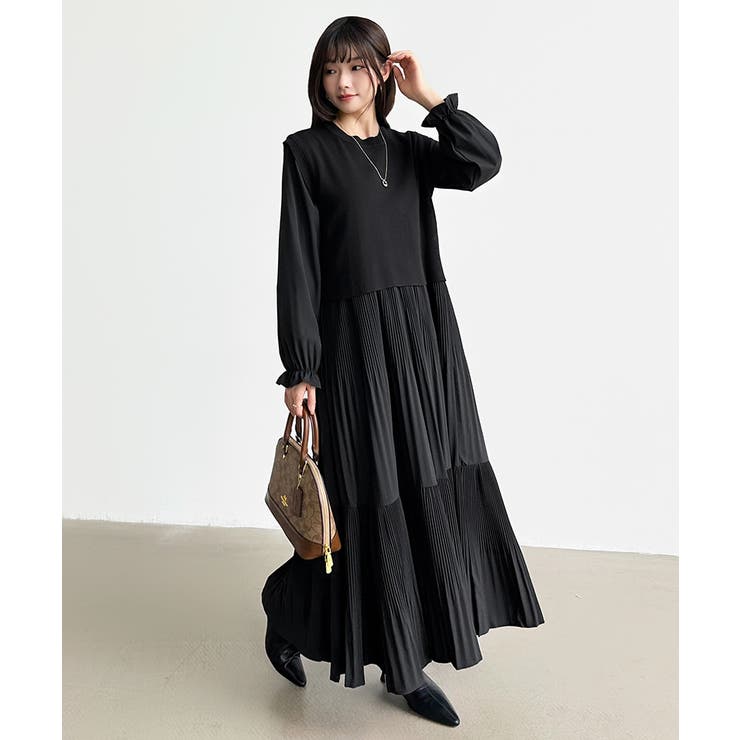 ベスト付きワンピース プリーツワンピース ロングワンピース | COCOMOMO | 詳細画像73 