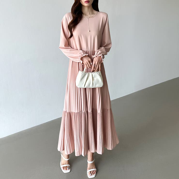 ベスト付きワンピース プリーツワンピース ロングワンピース | COCOMOMO | 詳細画像38 