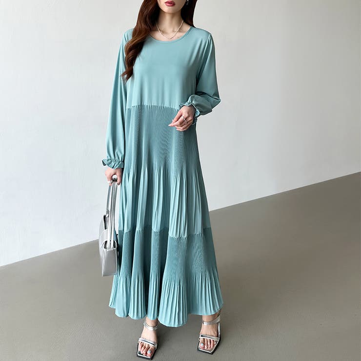 ベスト付きワンピース プリーツワンピース ロングワンピース | COCOMOMO | 詳細画像47 