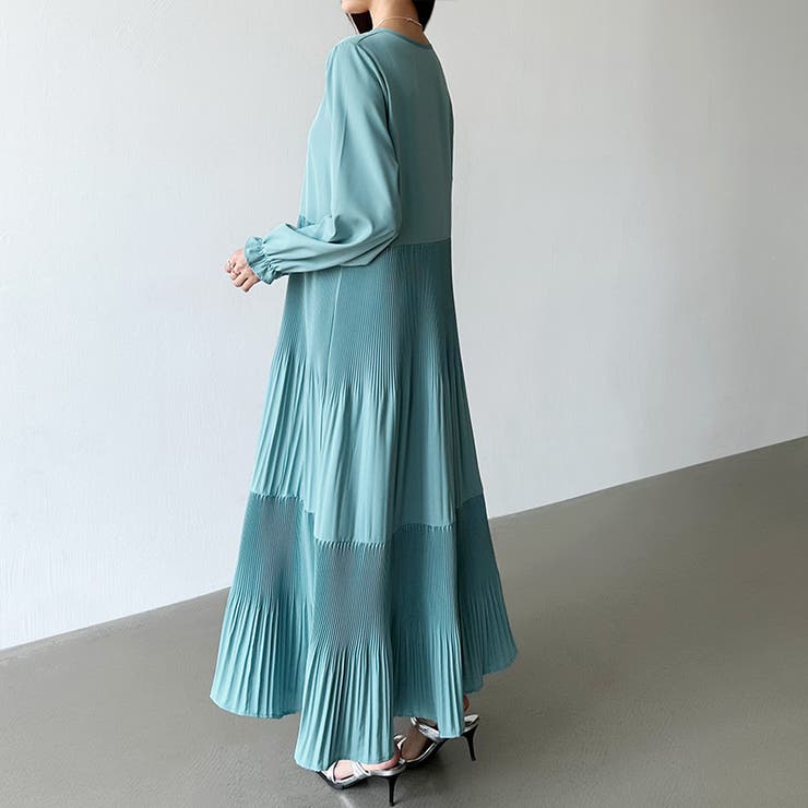 ベスト付きワンピース プリーツワンピース ロングワンピース | COCOMOMO | 詳細画像48 