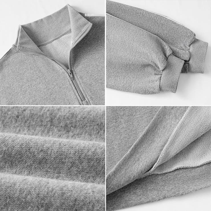 ハーフジップ 袖ラインスウェット オーバーサイズトレーナー | COCOMOMO | 詳細画像31 