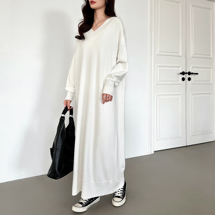 選べる2丈 Vネックワンピース ロングワンピース | COCOMOMO | 詳細画像10 