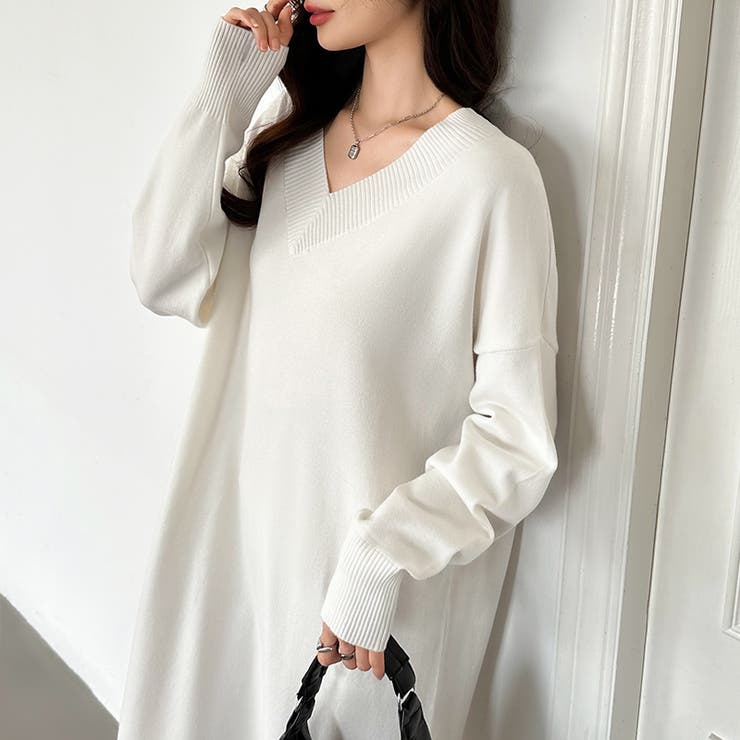 選べる2丈 Vネックワンピース ロングワンピース | COCOMOMO | 詳細画像11 