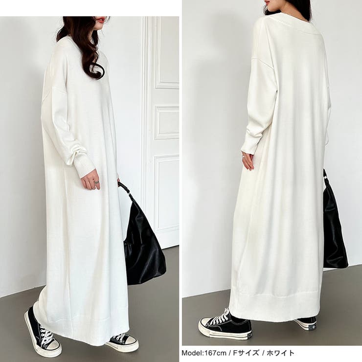 選べる2丈 Vネックワンピース ロングワンピース | COCOMOMO | 詳細画像12 