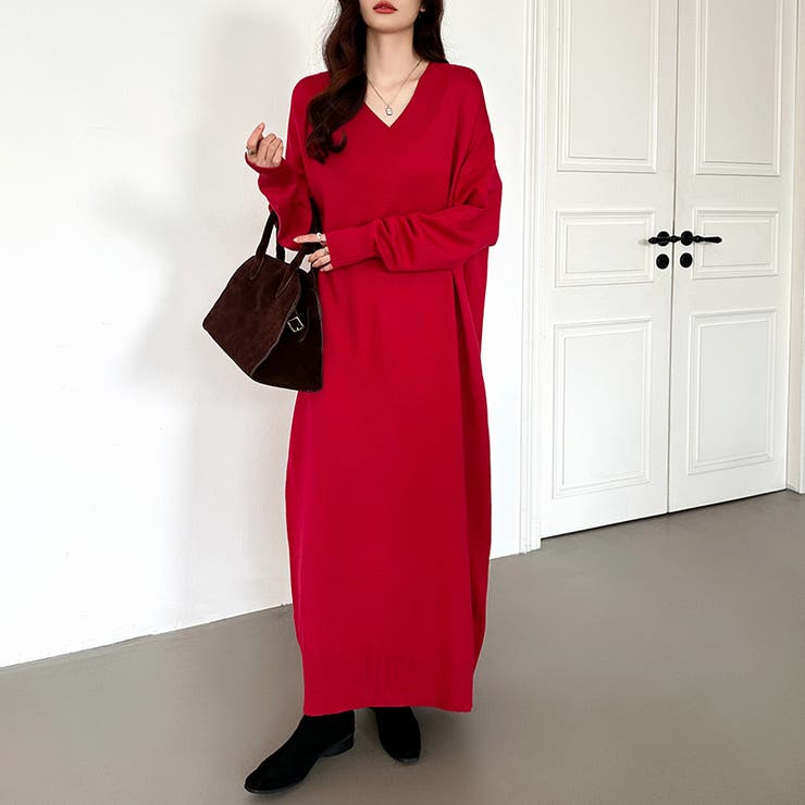 選べる2丈 Vネックワンピース ロングワンピース | COCOMOMO | 詳細画像16 