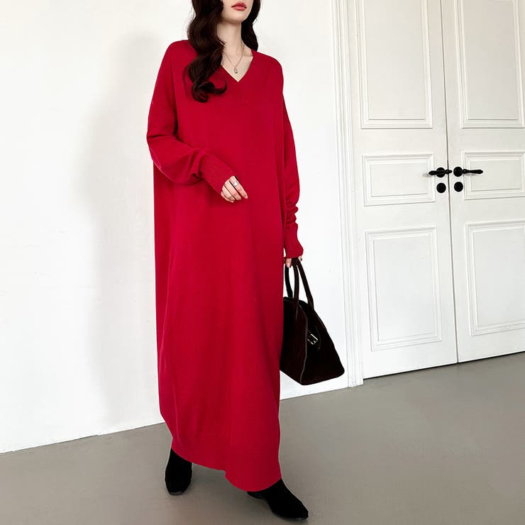 選べる2丈 Vネックワンピース ロングワンピース | COCOMOMO | 詳細画像17 