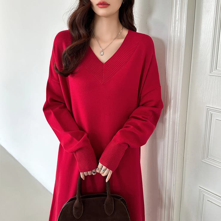 選べる2丈 Vネックワンピース ロングワンピース | COCOMOMO | 詳細画像18 