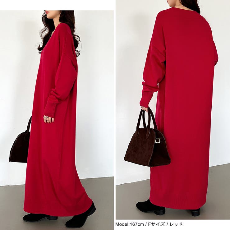 選べる2丈 Vネックワンピース ロングワンピース | COCOMOMO | 詳細画像19 