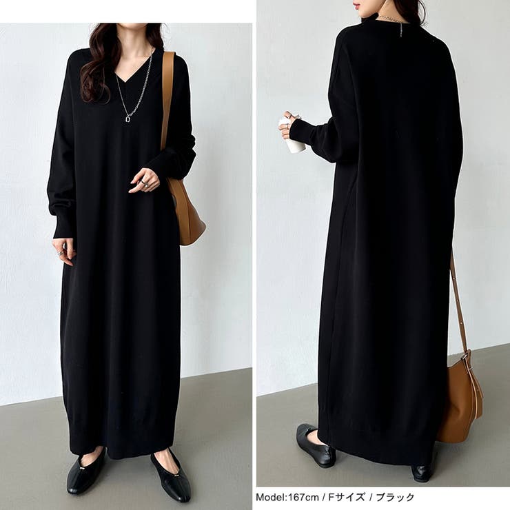 選べる2丈 Vネックワンピース ロングワンピース | COCOMOMO | 詳細画像25 