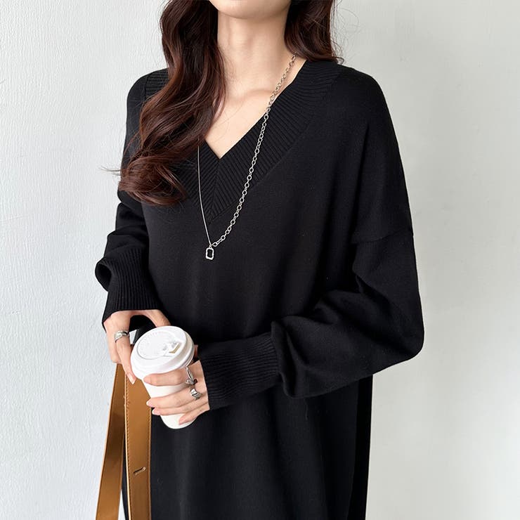 選べる2丈 Vネックワンピース ロングワンピース | COCOMOMO | 詳細画像26 