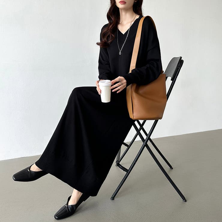 選べる2丈 Vネックワンピース ロングワンピース | COCOMOMO | 詳細画像27 