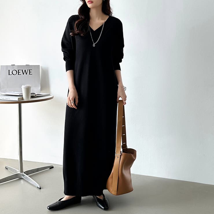 選べる2丈 Vネックワンピース ロングワンピース | COCOMOMO | 詳細画像28 