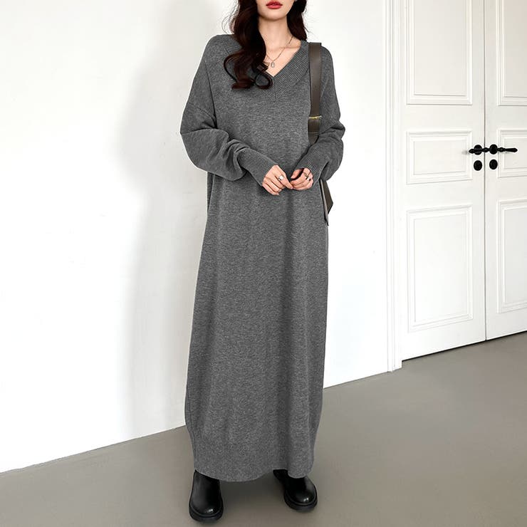 選べる2丈 Vネックワンピース ロングワンピース | COCOMOMO | 詳細画像29 