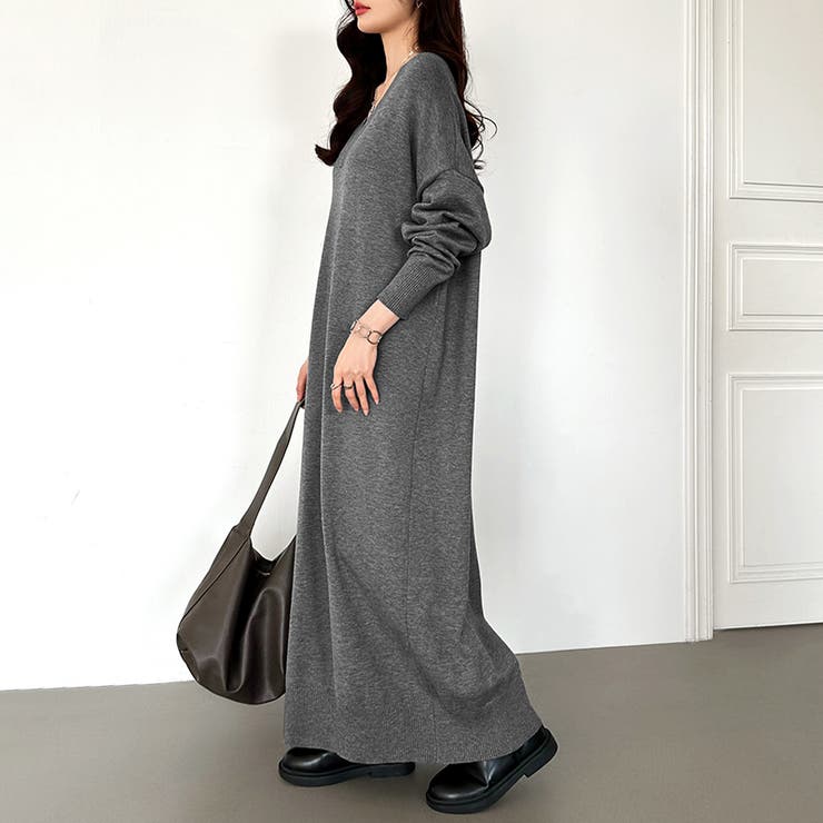 選べる2丈 Vネックワンピース ロングワンピース | COCOMOMO | 詳細画像30 