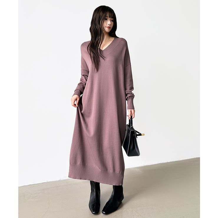 選べる2丈 Vネックワンピース ロングワンピース | COCOMOMO | 詳細画像37 
