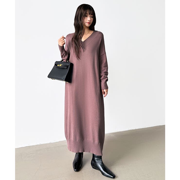 選べる2丈 Vネックワンピース ロングワンピース | COCOMOMO | 詳細画像38 