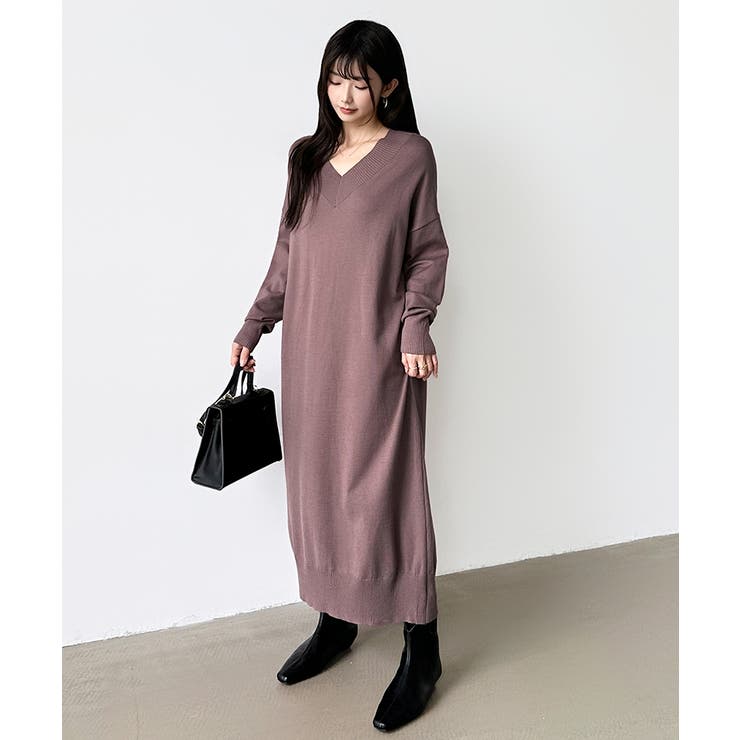 選べる2丈 Vネックワンピース ロングワンピース | COCOMOMO | 詳細画像39 