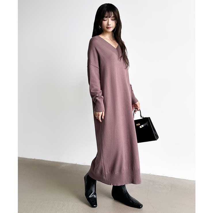 選べる2丈 Vネックワンピース ロングワンピース | COCOMOMO | 詳細画像40 