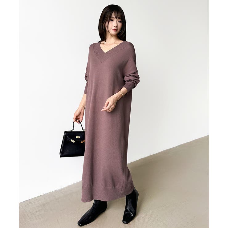 選べる2丈 Vネックワンピース ロングワンピース | COCOMOMO | 詳細画像45 