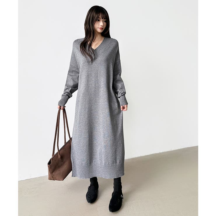 選べる2丈 Vネックワンピース ロングワンピース | COCOMOMO | 詳細画像46 