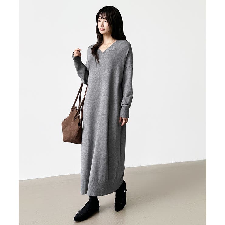 選べる2丈 Vネックワンピース ロングワンピース | COCOMOMO | 詳細画像48 