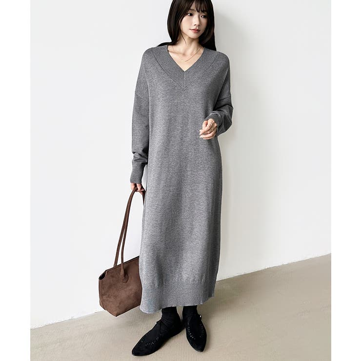 選べる2丈 Vネックワンピース ロングワンピース | COCOMOMO | 詳細画像49 